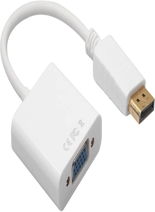Keendex KX1735 Display Port to VGA Adapter - White